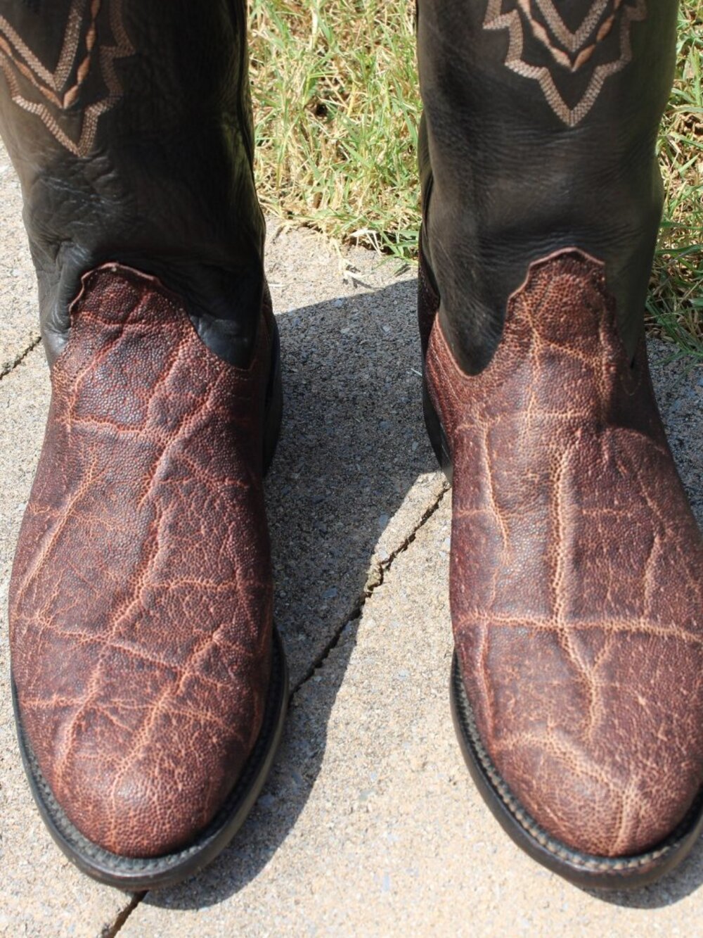 Lucchese brown elephant roper Men's Western Cowboy Boots Size 8.5D